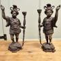 Venetian Style Cast Brass Candlestick Figures