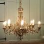 Very Large Gothic Gilt Church Chandelier