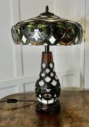 Very Large Tiffany Style Table Lamp With Shade