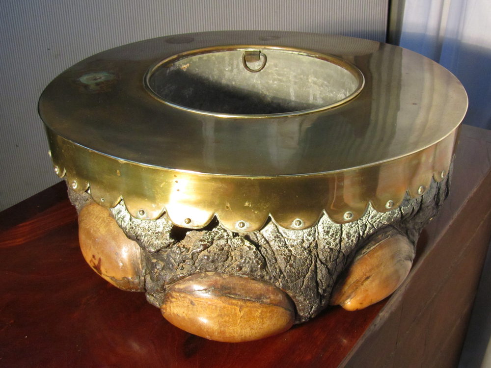 Antiques Atlas Victorian Elephant’s Foot And Brass Jardinière