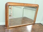 Victorian Inlaid Walnut Overmantel Mirror