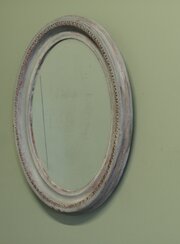 Victorian Overpainted Oval Wall Mirror
