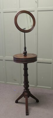 Victorian Telescopic Round Shaving Mirror  