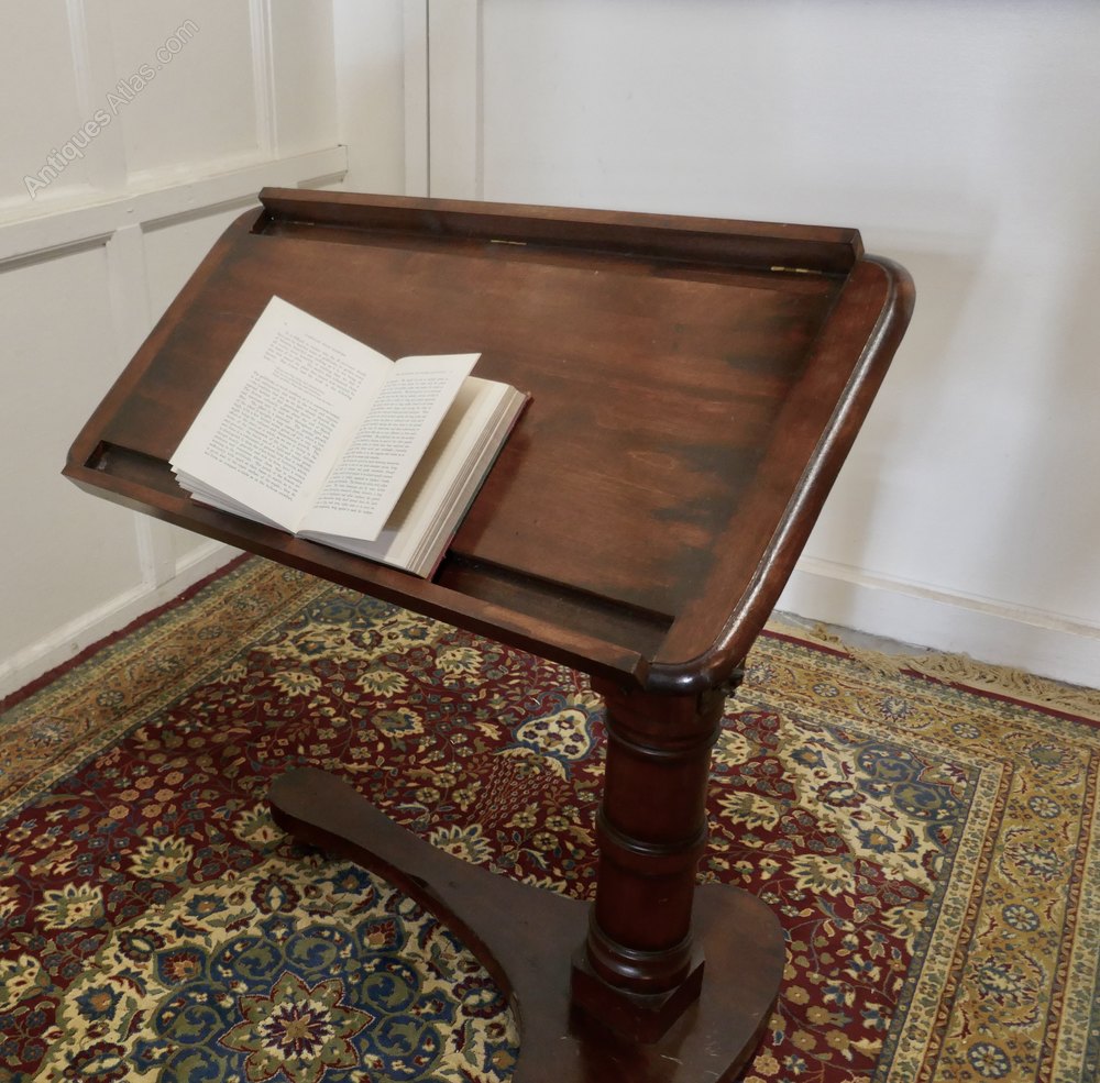 Victorian Walnut, Reading Stand Over Bed Table, Antiques Atlas