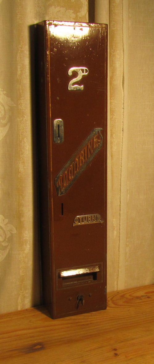 Antiques Atlas Vintage Iron Cigarette Vending Machine, Woodbine