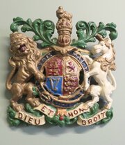 Wall Hanging Victorian Cast Iron Royal Coat Of Arm