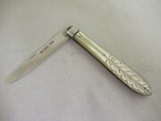 Large Fruit Knife Silver MoP  Sheffield 1876      