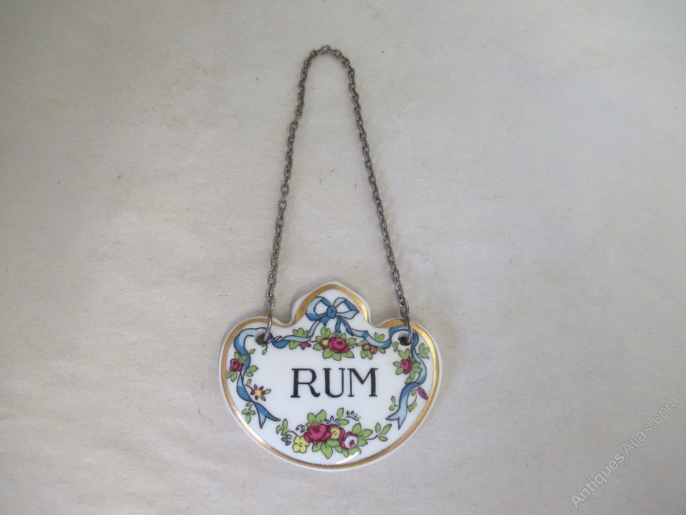 Antiques Atlas Porcelain Rum Bottle Label By Coalport Post 1960