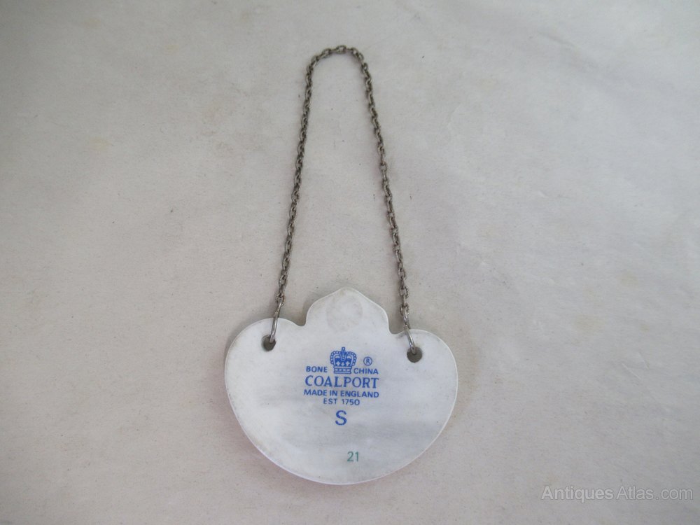 Antiques Atlas Porcelain Rum Bottle Label By Coalport Post 1960