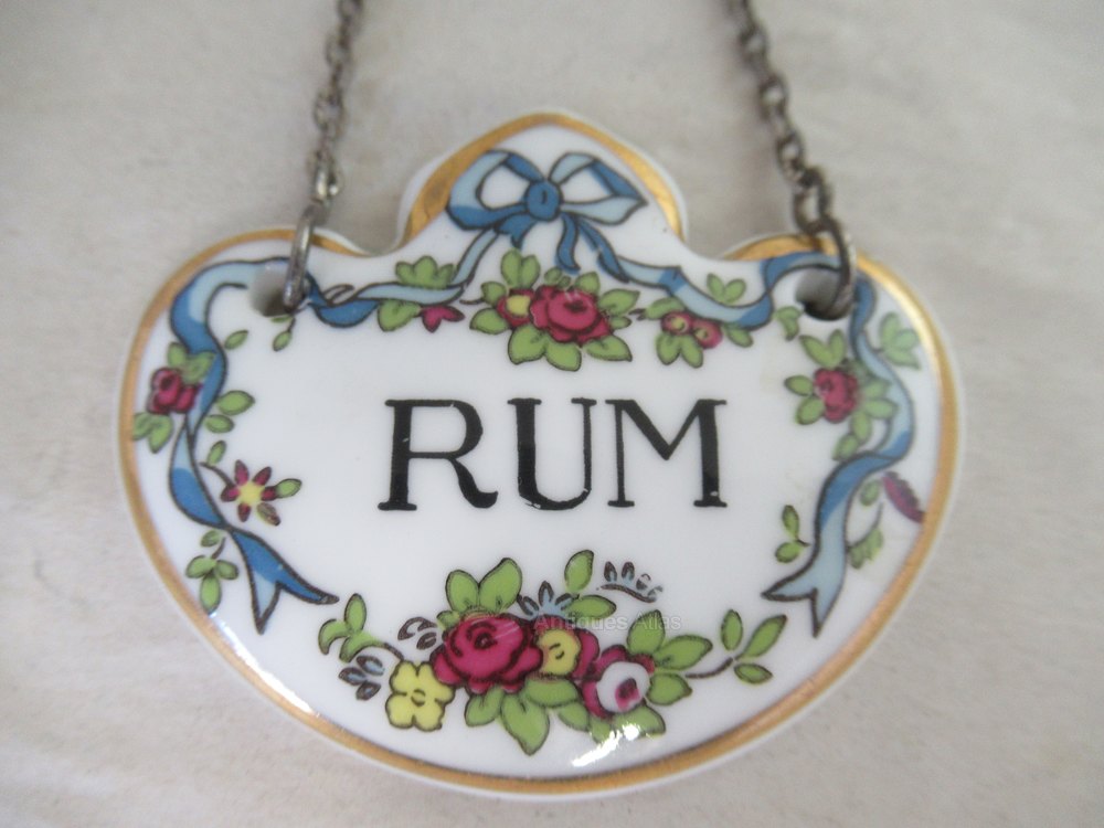 Antiques Atlas Porcelain Rum Bottle Label By Coalport Post 1960