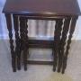 Antique Barley Twist Oak Nest of Tables 