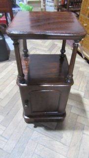Antique Victorian Mahogany Bedside Cabinet 