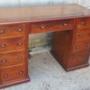 Antique Victorian Mahogany Knee Hole Writing Desk