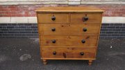 Antique Victorian Pine Chest Of Drawers