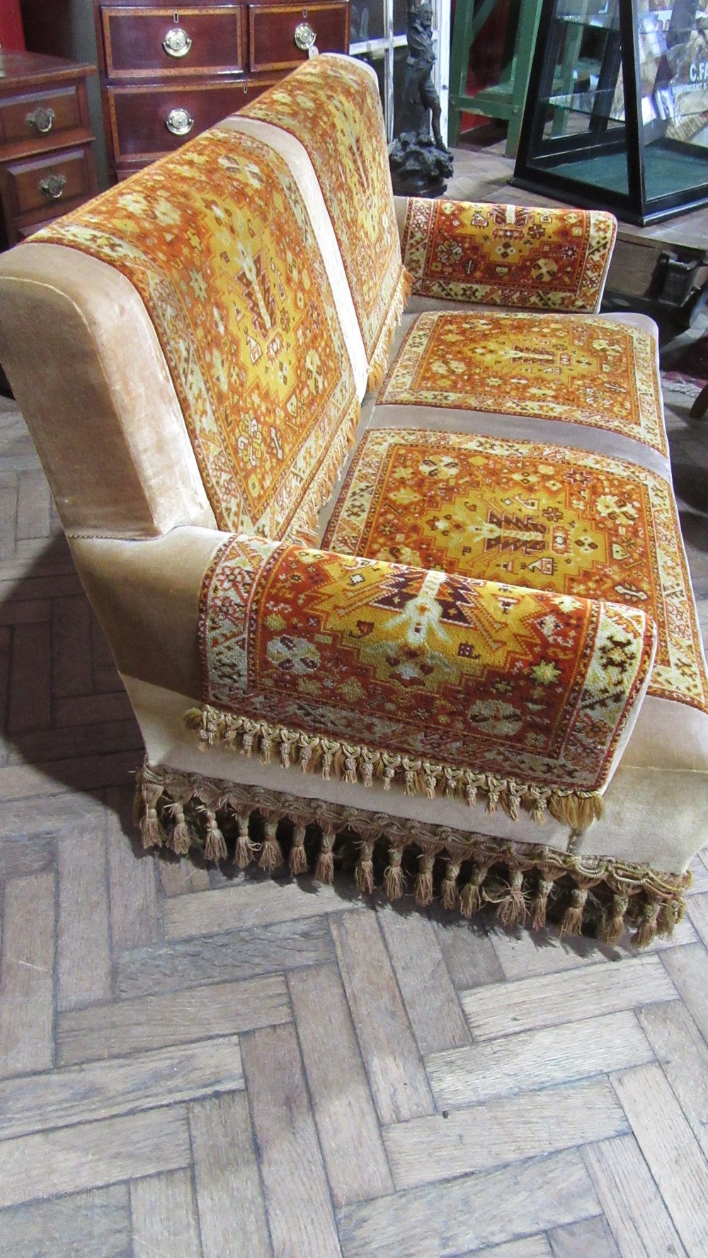 Decorative Antique Victorian Carpet Sofa Antiques Atlas