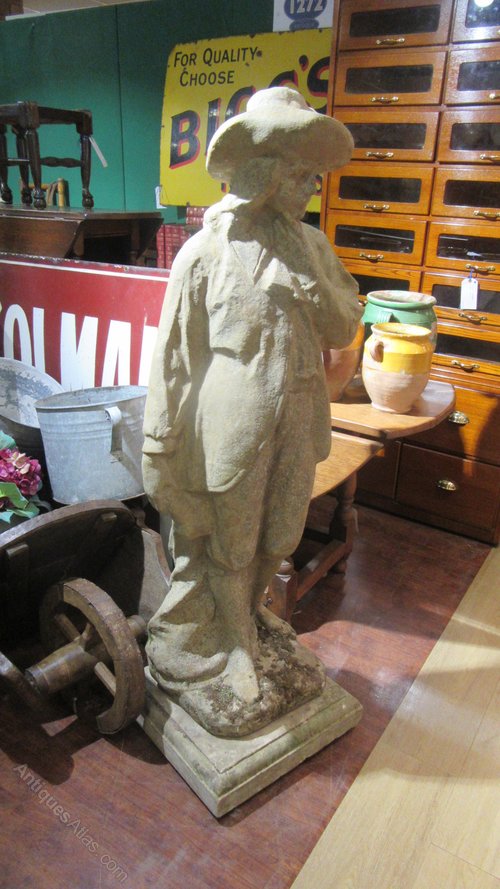 Antiques Atlas Decorative Vintage Garden Statue Of A Gentleman