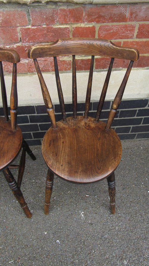 Four Antique Penny Seat Country Chairs Antiques Atlas