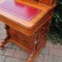 good quality Victorian Style Burr Walnut Davenport  office desk