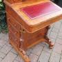 Victorian Style Burr Walnut Davenport