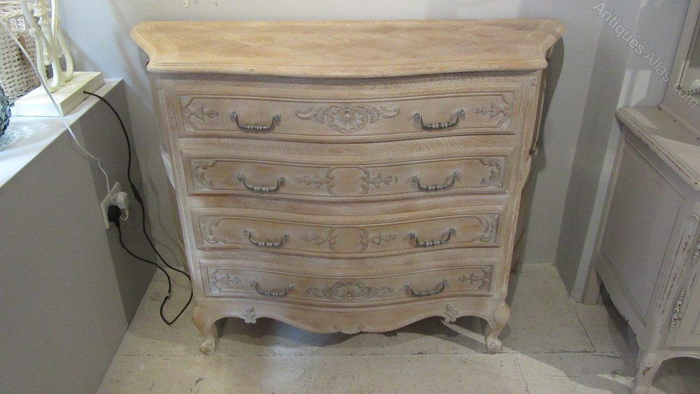 Antiques Atlas Vintage Bleached Oak French Chest Of Drawers
