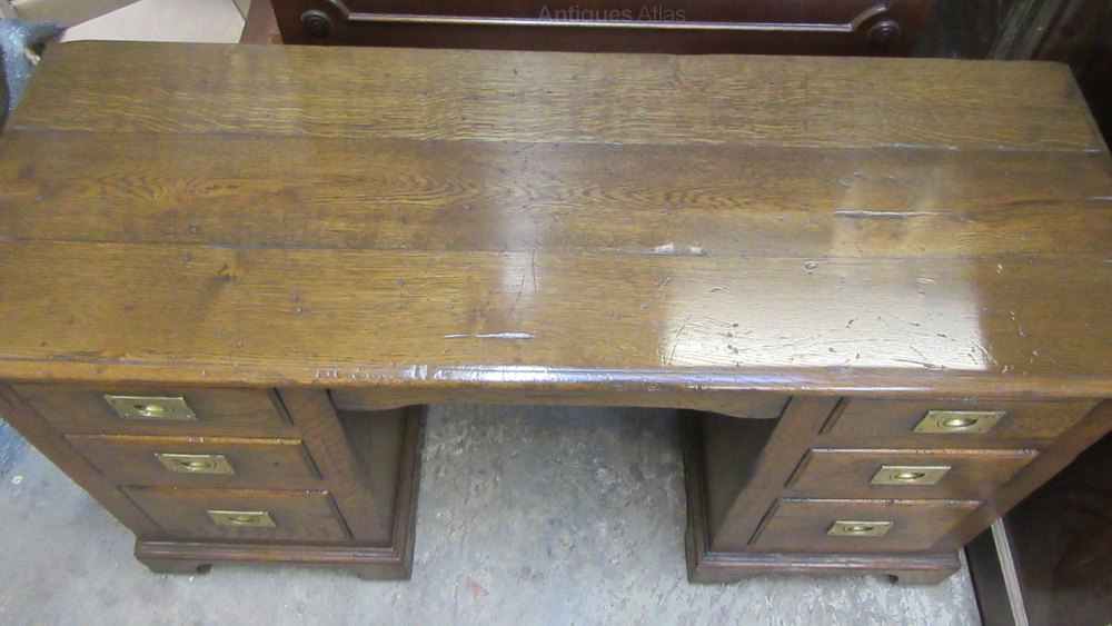 Antiques Atlas Vintage Ipswich Oak Knee Hole Writing Desk