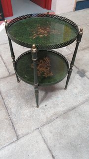 Vintage Tole Ware Tray Table 