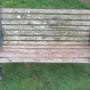 Vintage Weathered Teak Garden Bench 