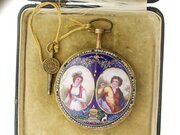 Gilt Enamel painted Verge Pocket Watch circa 1770