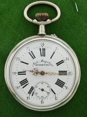 Large Silver Vedette Locomotive Railway 1900s