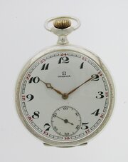 Original 0.800 Omega Silver Pocket Watch Circa 1920