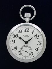 Seiko Pocket Watch Diaflex Shock Protection 