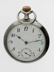 Silver 0.800 Niello Pocket Watch 1925s
