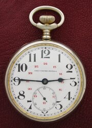 Swiss Railway Chronometer Postala Steel Open Face 