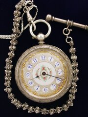 Unique Fine Silver BENNETT Pretty Telephone Dial 