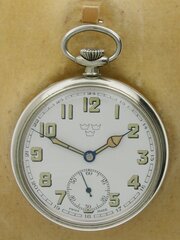 Unique Swedish Military Steel Pocket Watch 1942