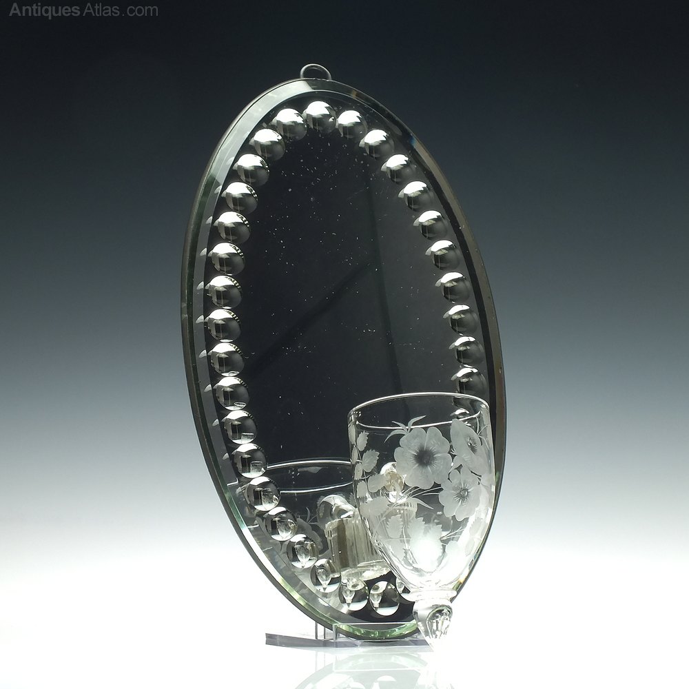 Antiques Atlas Very Rare Wall Mirror With Engraved Sconce