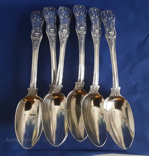 Antiques Atlas 6 X Serving Spoons Dublin 1829.