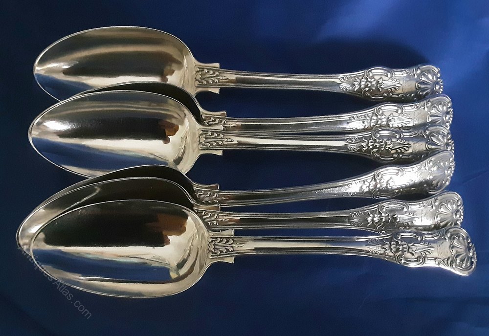 Antiques Atlas 6 X Serving Spoons Dublin 1829.