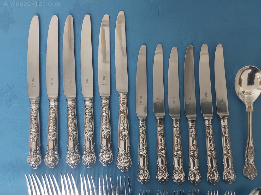 Antiques Atlas Asprey Silver Cutlery 6 Place Setting