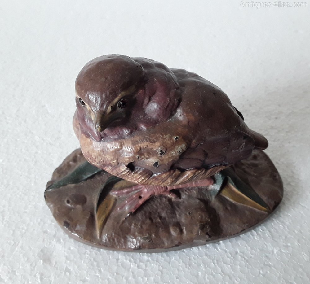 Antiques Atlas Cold Painted Bronze Bird By L Villemonit.