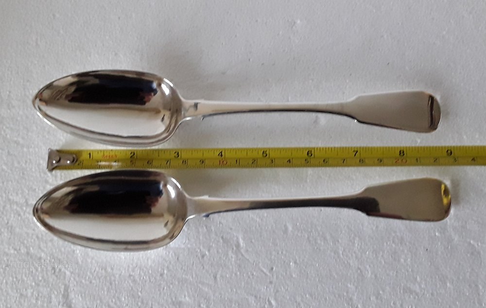 Antiques Atlas Pair Edinburgh Serving Spoons Andrew Wilkie 1875.