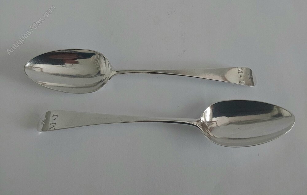 Antiques Atlas Pair Of Serving Spoons. London 1781.