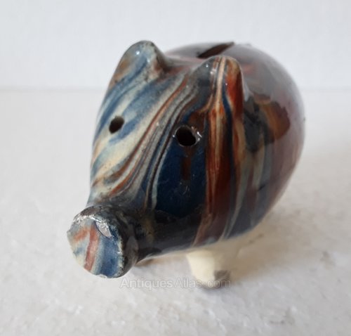 photo Antique Pig Money Box staffordshire pig money box circa 1840