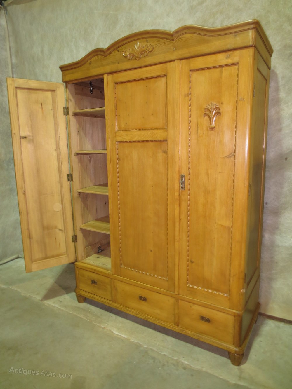 Eastern European Pine Breakdown Wardrobe Antiques Atlas