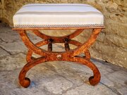 Burr Maple Stool - Mid 19th Century.