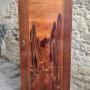 Mahogany inlaid cupboard in the manner of Galle