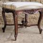 Mahogany Rococo Style Stool Circa 1870 