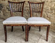 Pair Of Dutch Marquetry Chairs Circa 1820