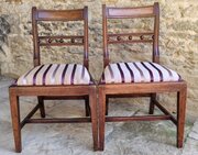 Pair of mahogany dining chairs circa 1800