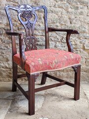 Rare Mahogany Carver By Howard & Sons.